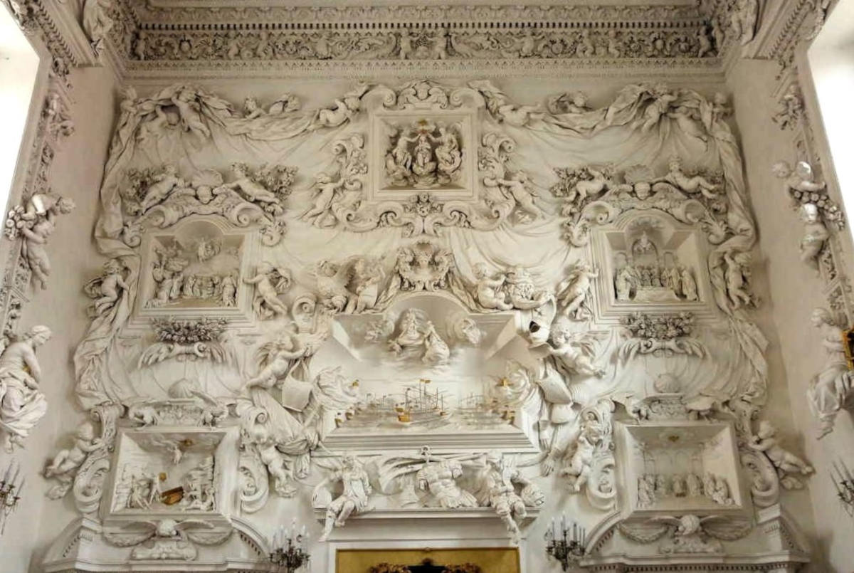  gli splendidi stucchi del Serpotta nell'Oratorio di Santa Cita a Palermo