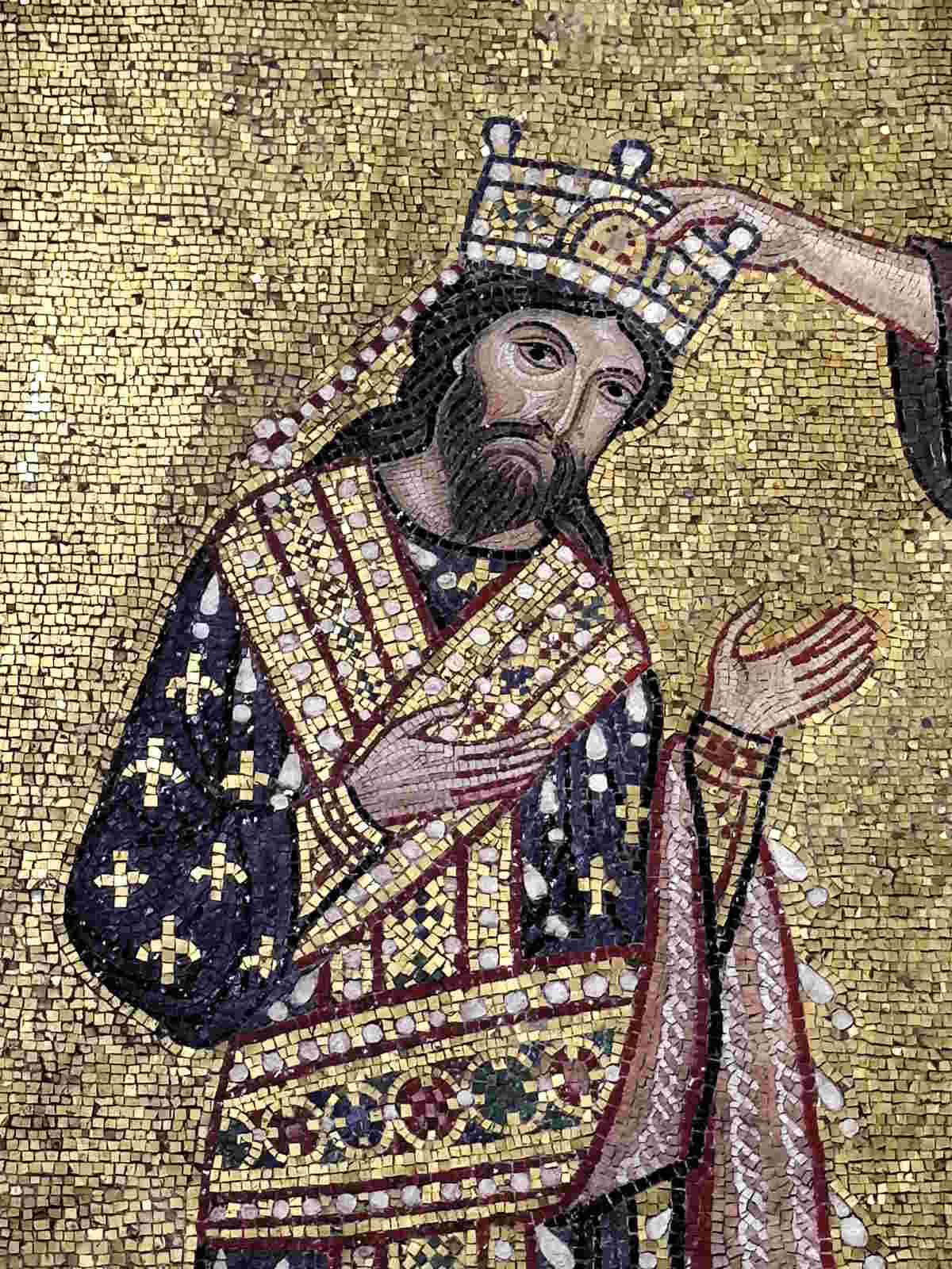 Mosaico dell'incoronazione di Re Ruggero nella Martorana a Palermo