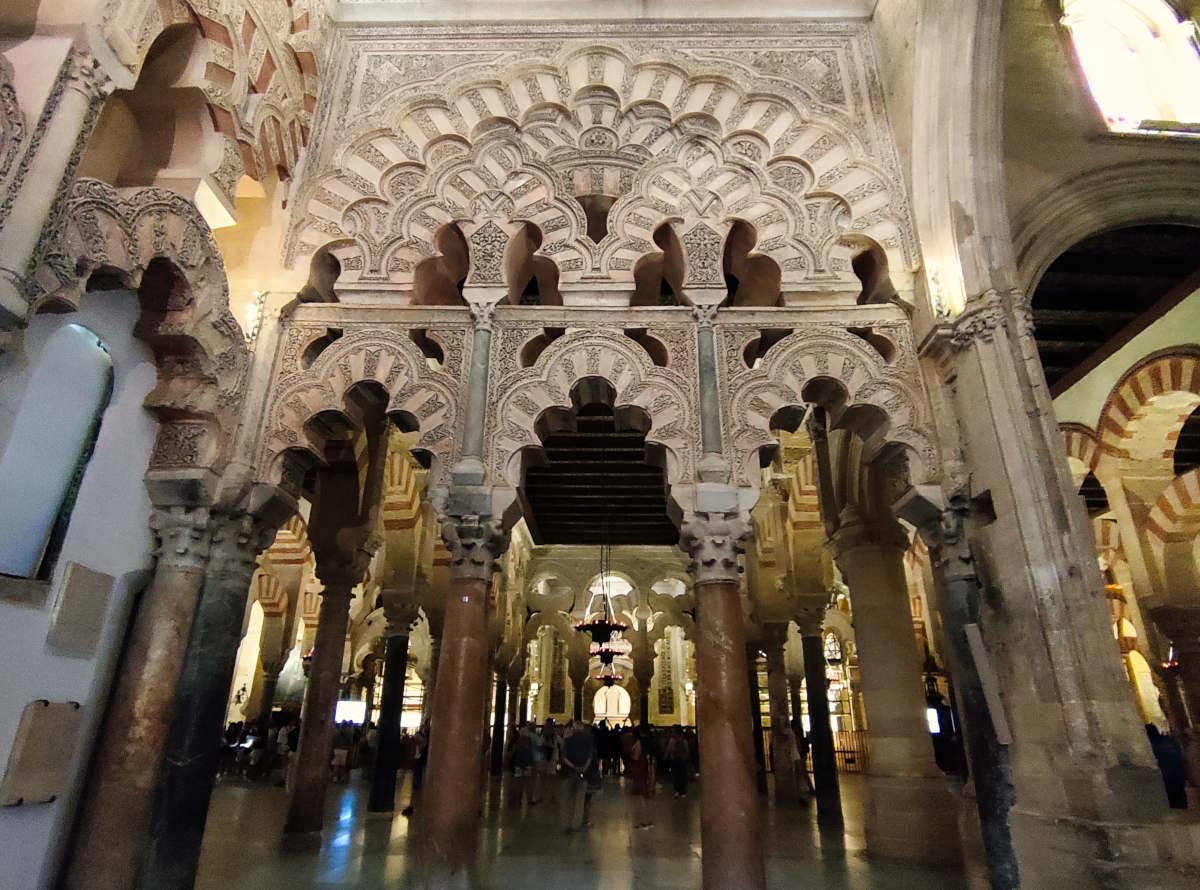 secondo ampliamento della Mezquita a Cordoba: Particolari delle arcate