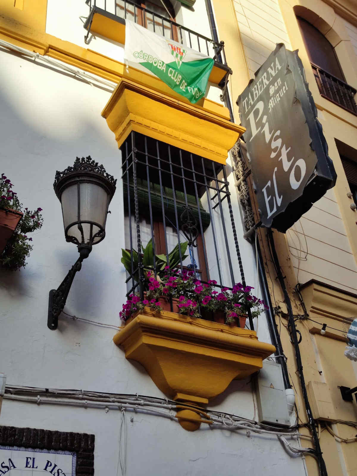 I balconcini della Taverna San Miguel "El Pisto" a Cordoba